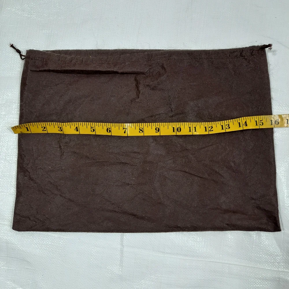Donald J Pliner Brown Teal Logo Dust Cover Drawstring Pouch Bag
